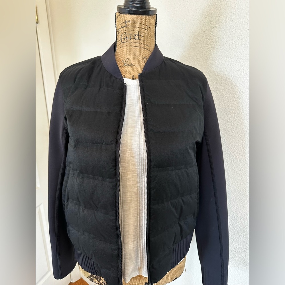 Lululemon Black Down Bomber Jacket | Goose Down Insulated | Size 8